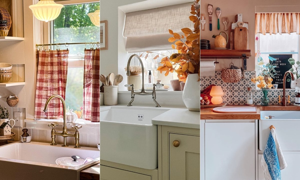 18 Kitchen Curtain Ideas That Make Above-the-Sink Windows Pop