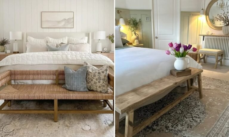 How To Style A Bedroom Bench For A Cozy Designer Look In Any Space