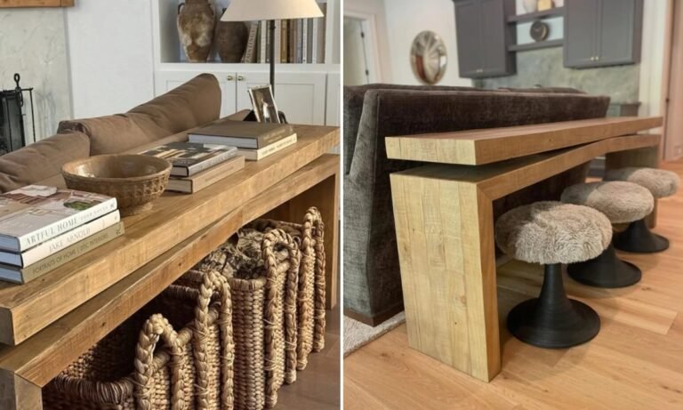 How to Style a Console Table Behind a Sofa Without Making It Look Cluttered