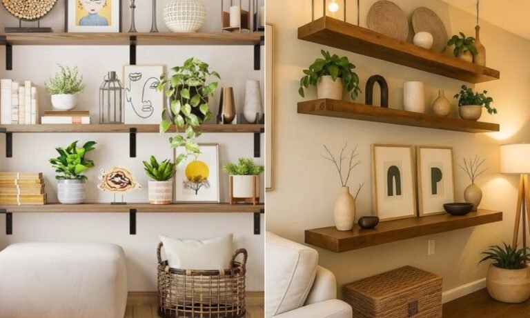 How To Style Living Room Floating Shelves Without Making Them Look Cluttered